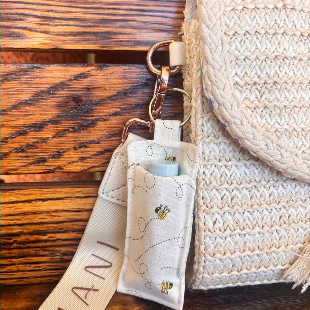 Bee Keychain Chapstick Holder